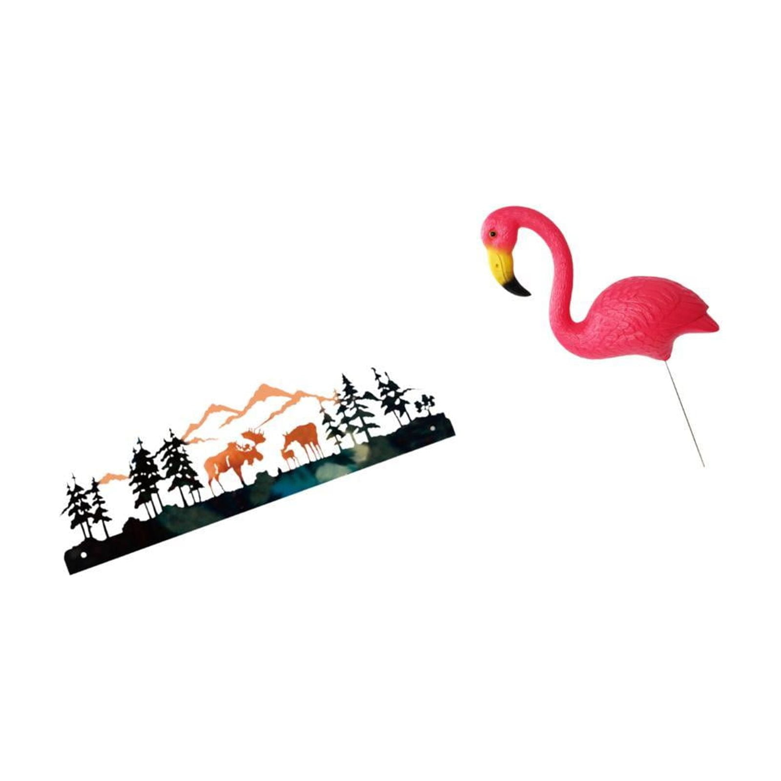 CoudarTitie Deer Bird Wall Decor Sculpture Hanging for Garden Fence Outdoor Indoor Porch Decorative Statue Figurine Yard Art Ornament Backyard Fairy Garden Access