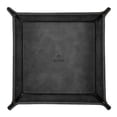 thumbnail image 3 of SITHON Valet Tray Desktop Storage Organizer – Premium PU Leather Catchall Tray Bedside Vanity Tray Nightstand Caddy Holder for Remote Controller, Keys, Phone, Wallet, Coin, Jewelry, Black, 3 of 8