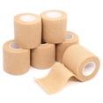 thumbnail image 2 of 6pcs skin colour Self Adhesive Bandage Wrap,Elastic Breathable Medical Bandage First Aid Tape for Sports, 5 Size, 2 of 5