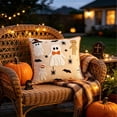 thumbnail image 5 of AZXY 18x18 Embroidered Ghost Mummy Throw Pillow Cover, Linen Cushion Case, Halloween Decor, Halloween Indoor Decor, Halloween Decorations, Halloween Decorations for Home, Halloween Party Decor, 5 of 8