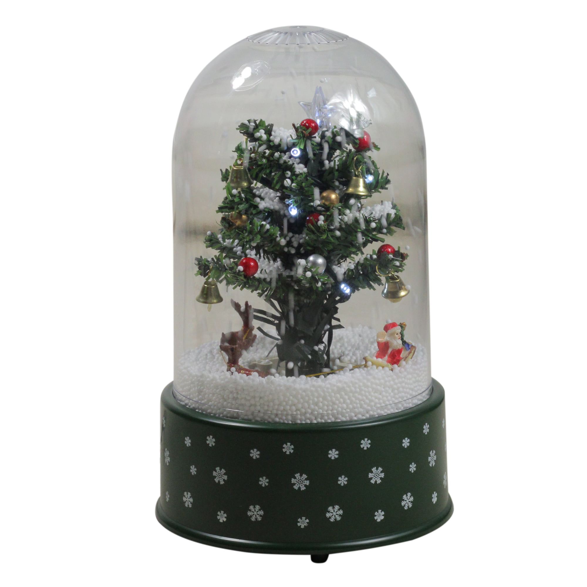 WeRChristmas Reindeer Snow Globe Christmas Decoration 13 Cm White