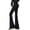 Black, variant on HUITKMM Cotton Yoga Pants for Women High Waist Lift Leggings for Women Tight Fitting Peach Skin Workout Yoga Flare Pants Comfortable Stretch Exercise Trousers