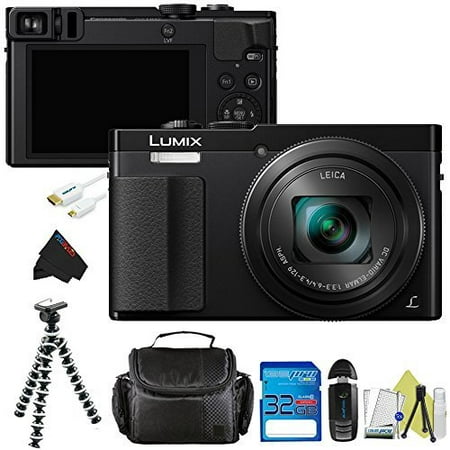 Panasonic Lumix DMC-ZS50 30X Travel Zoom with Eye Viewfinder + Pixi-Basic Accessory (Best Compact Camera With Viewfinder And Zoom)