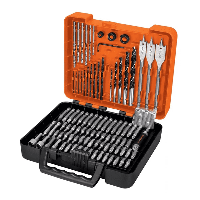 Juego De Brocas Y Puntas, 100 Piezas naranja/negro