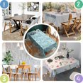 thumbnail image 4 of Pioneer Flower Floral Print Pattern Rectangle Tablecloth 60"x84",Waterproof Polyester Rectangle Table Cloth, Wipeable Spillproof Polyester Tablecloth for Dining, Camping, Indoor and Outdoor, 4 of 5