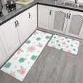 thumbnail image 2 of Pioneer Flower Floral Print Pattern Kitchen Rugs Sets Of 2, Anti Fatigue Non Slip Washable Floor Mats for Kitchen Sink Laundry, 17X30 Inch + 17X47 Inch, 2 of 6