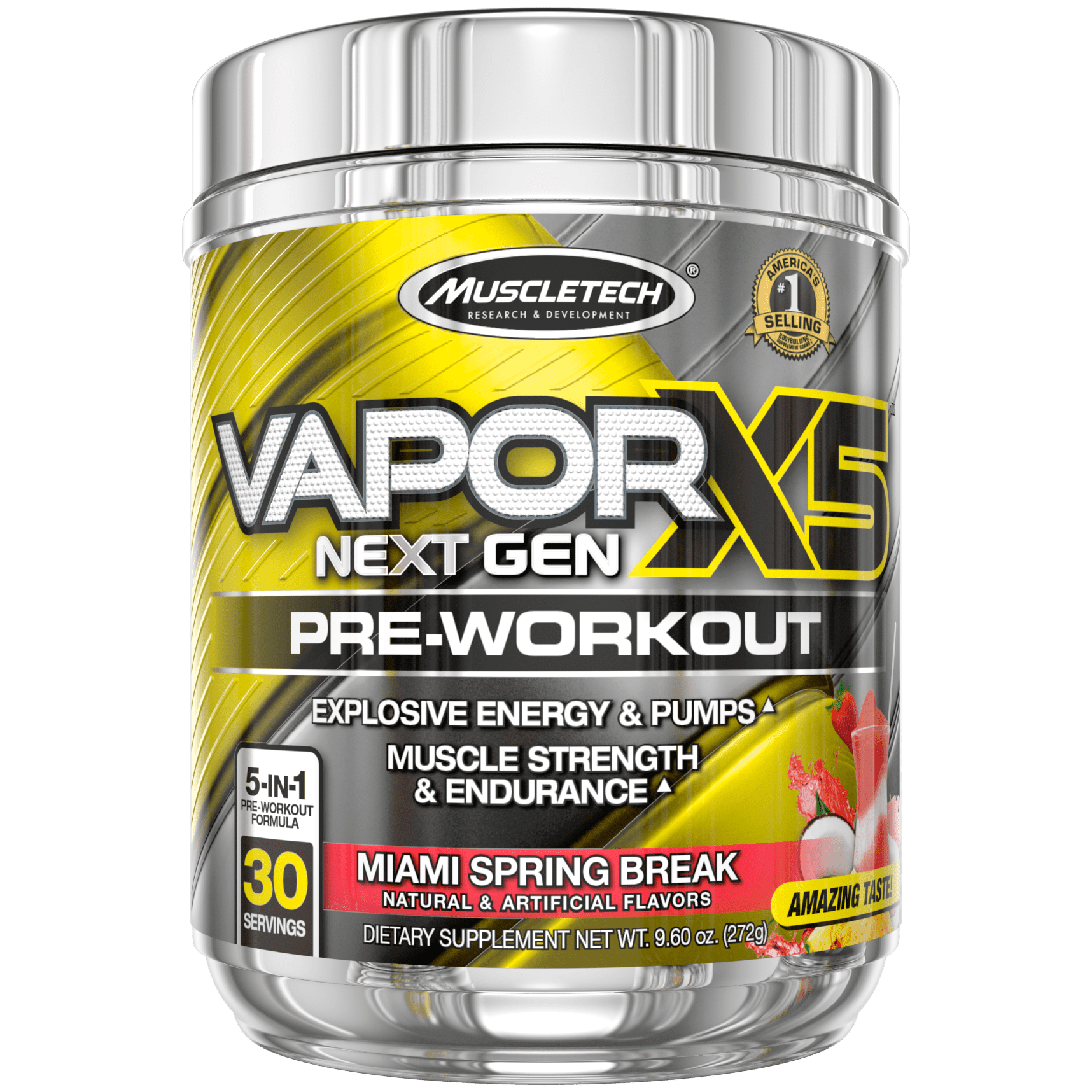 Vapor X5 Next Gen Pre Workout Powder, Explosive Energy Supplement
