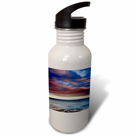 

3dRose Wisconsin. Sunrise on shore of Lake Michigan - US50 BJA0010 - Jaynes Gallery Sports Water Bottle 21oz
