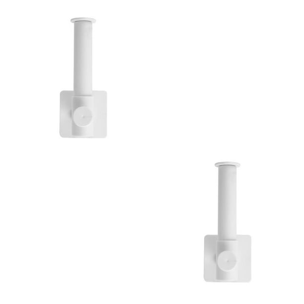 Toystoory Accesorio de papel para rollo de cocina, soporte de papel higiénico para montaje en pared, accesorios para toallas de baño, soportes blanco 2piezas