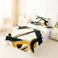 thumbnail image 5 of Homewish Gold Black Circle Twin Sheets,Aesthetic Geometric Bedding,3 Pieces,1 Fitted Sheet and 1 Pillowcase, 5 of 6