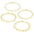 thumbnail image 4 of Nuragold 10k Real Yellow Gold Paperclip 7mm Elongated Cable Link Bracelet (7"-8") Italian Jewelry for Men & Women, 4 of 9