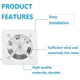 thumbnail image 4 of Exhaust Fan, 25W 220V Low Noise Wall Mounted Exhaust Fan for Home Bathroom, Toilet, Kitchen, Garage etc., 4 of 4