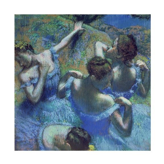 Trademark Fine Art Edgar Degas Blue Dancers 1899 Canvas Wall Art - 24x24