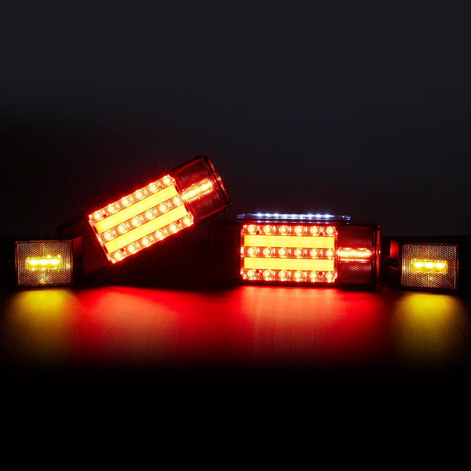 Kohree LED Trailer Lights Kit, LED Brake Turn Tail Lights ,DOT Certified for RV Car Marine under 80 inch