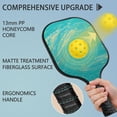 thumbnail image 4 of Pickleball Paddles Set Of 1, Fiberglass Surface, Turquoise Marble Pattern, 1 Paddle, 2 Balls & Bag, 4 of 5