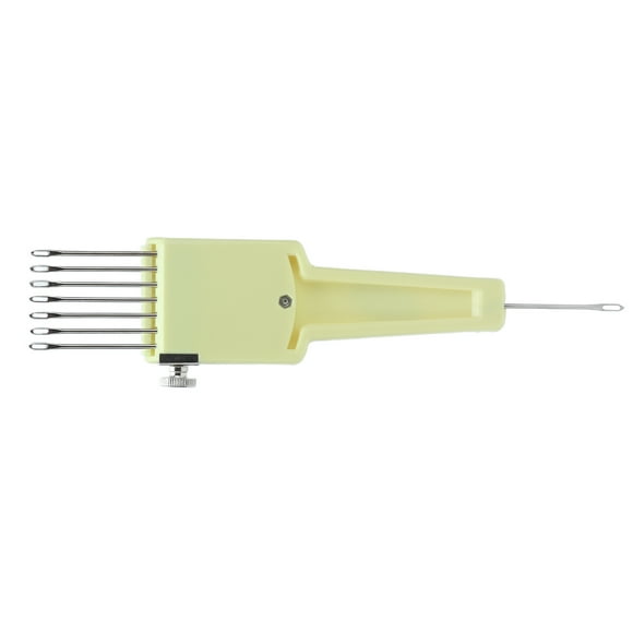 Knitting Machine, 7 Needles Stainless Steel Durabel Plastic Holder Practical Transfer Needdle with 7 Needles for Sewing Machine Knitting