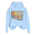 thumbnail image 1 of VBARHMQRT Chandails de Football pour Femmes 2024 Automne et Hiver Sweat à Capuche Imprimé Lettre pour Femmes, 1 of 2