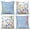 Blue, variant on Spring Pink Floral Throw Pillow Covers 18x18 Set of 4,Hummingbird Flower Decorative Pillow Cases for Bedroom Sofa Couch