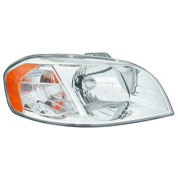 New CAPA Certified Standard Replacement Passenger Side Headlight, Fits 2007-2008 Pontiac Wave Sedan (Canada)