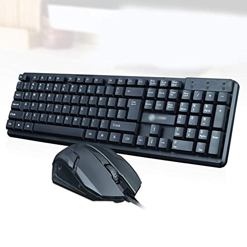 Wired Home Office USB Waterproof Mute Computer Keyboard Black Trissem Keyboard Mouse Set Color : T13