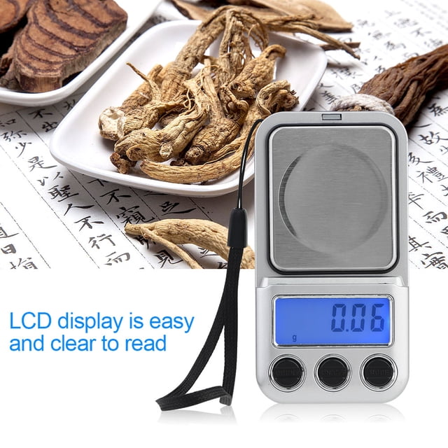 Báscula digital para joyería, minibáscula digital portátil con pantalla LCD, báscula digital para joyería, rendimiento potente