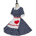 thumbnail image 2 of Lucy Ricardo's Classic 50s Look - Polka Dot Dress & Apron Set, 2 of 7