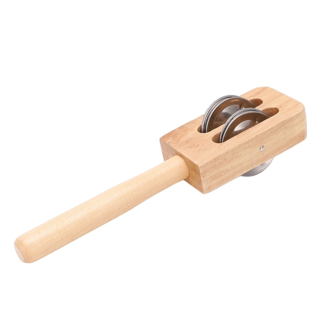 Jingle Stick Shaker, Safe To Use Portable Improve Coordination Solid Wood Environmental Friendly Jingle Stick For Kindergarten