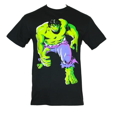 Hulk (Marvel Comics) Mens T-Shirt -  Incredible 70s Style Purple Panted Hulk Pic