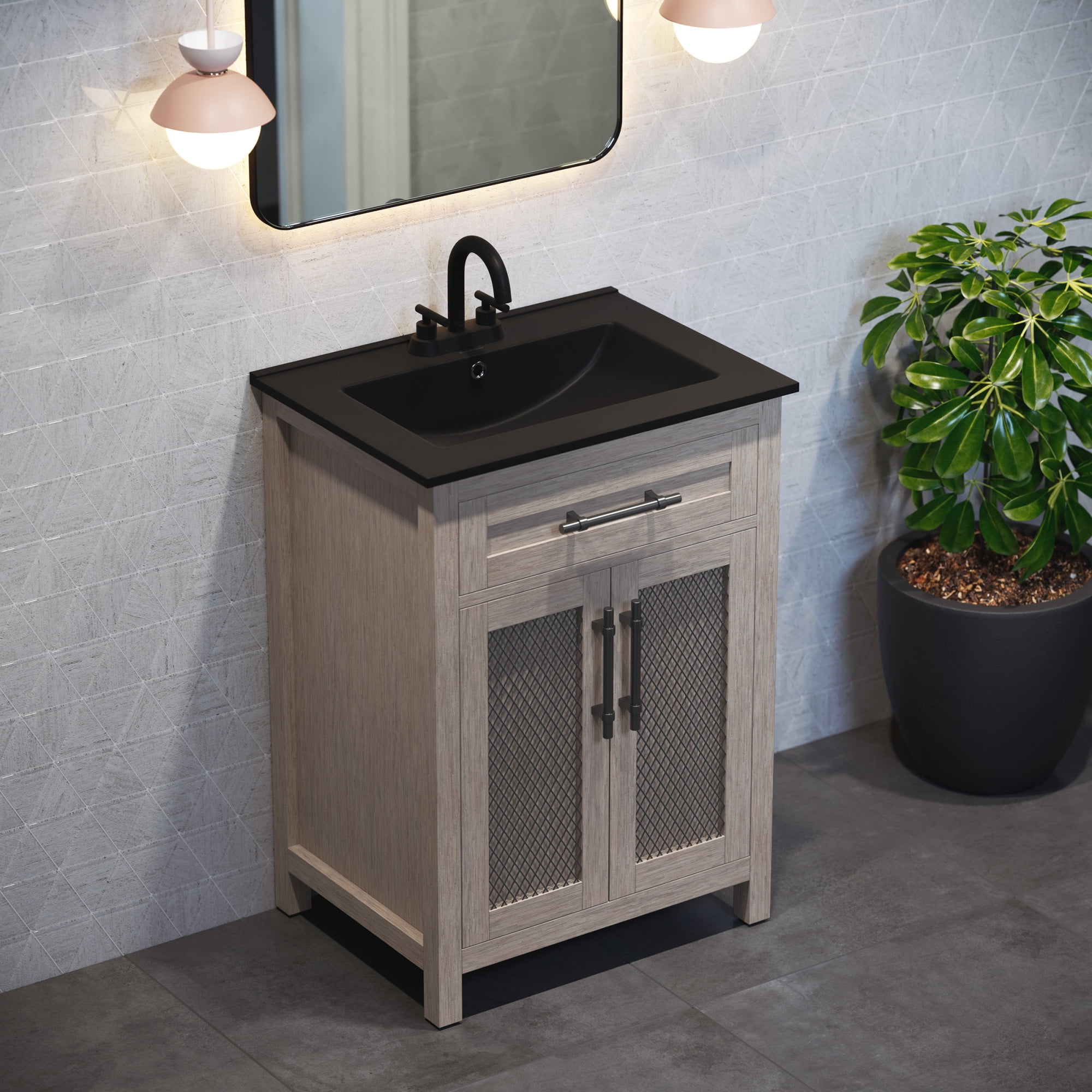 Swiss Madison SM-VT324-3MB Matte Black Ceramic 24" Drop-in Sink