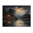 thumbnail image 3 of Designart "Serene Moonlit Landscape in Vietnam I" Vietnam Print on Natural Pine Wood, 3 of 5
