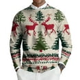 thumbnail image 2 of Homeyce Men's Christmas Reindeer Holiday Festive Knitted Sweater Crewneck Ribbed Long Sleeve Sweaters Christmas Matching Ugly Xmas Casual 2025 Novelty Pullover Soft Knitted Holiday Pullover,Beige M, 2 of 6