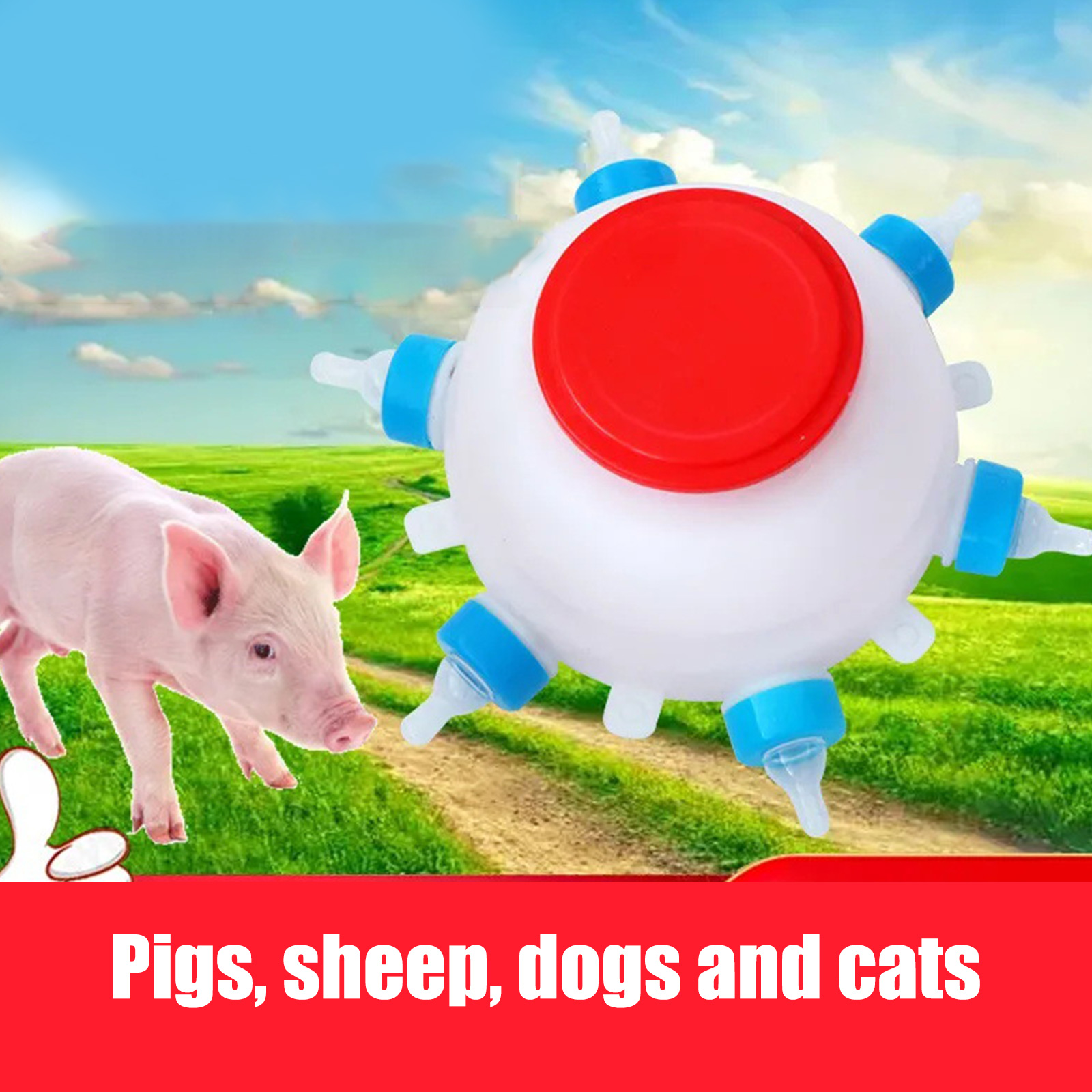 Portable Nurseries Weaner Cow Ranch Tool Calfs Feeding Baby Bottles Feeders for Various Species with User Friendly