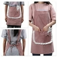 thumbnail image 2 of Unique Bargains 1pc H-shoulder Corduroy Apron with Pockets for Cooking Cleaning Work Blue, 2 of 6