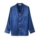 thumbnail image 4 of Conjunto de ropa de estar por casa de 7 piezas para mujer con pantalones cortos de manga larga y tirantes - Pijama de poliéster de color liso con bolsa de almacenamiento y accesorios, 4 of 8