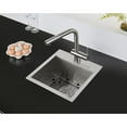 thumbnail image 5 of Ruvati 15 x 15 inch Drop-in Topmount Bar Prep Sink 16 Gauge Single Bowl, 5 of 11