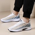 thumbnail image 6 of NOKIO Men's Fashion Sneakers Lightweight Breathable Knit Walking Shoes with Soft Insole and Durab𝗅e Sole, Versatile 𝖫a𝖼e Up Casual Running Shoes for Gym Training Workout, Daily Sport Wear, 6 of 7
