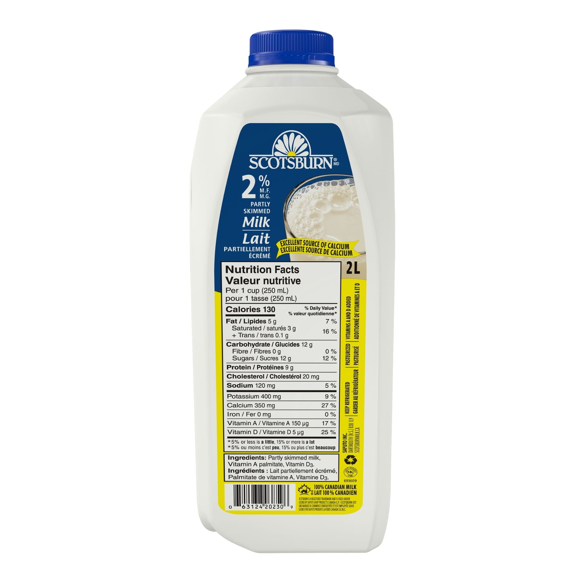 Scotsburn 2% Partly Skimmed Milk, 2L