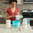 thumbnail image 4 of Home Basics 4-Piece Ceramic Canister Set with Spoon, White, 4 of 7