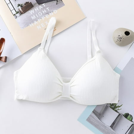 GENGING Up to 65% Off Women Sexy Bra Fall Tops Solid Vest Camisole Breathable Push Up Top Underwear