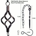 thumbnail image 4 of Rain Chain Bird Cage Set 8.5Ft Not Rust Wrought Iron Rain Chains for Gutters with Adapter Gotta Drain and Sturdy Anchoring Stake 13 Cups 1 Hook Adjustable Length for Garden Decorative Coffee, 4 of 8