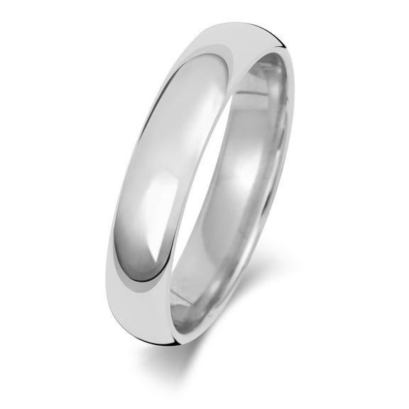Medium Platinum 950 4mm Court Comfort Men/Women Wedding Band/Ring