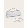 thumbnail image 5 of REMANLAND Women's PVC Snake Print Tote Clutch, Silver, 5 of 6