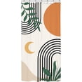 thumbnail image 4 of Boho Abstract Mid Century Stall Small Half Size Shower Curtain 36x72 Inch Modern Minimalist Aesthetic Funky Geometric RV Single Narrow Dorm Decor Fabric Bathroom Set Polyester Waterproof, 4 of 5