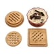 thumbnail image 2 of Round Bamboo Coasters Set Of 3 With three storage racks Coasters Saucepan Wood Stove , Nature, 2 of 5
