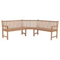 thumbnail image 1 of Charmma Patio Corner Bench 72.8"x72.8"x35.4" Solid Teak Wood, 1 of 7