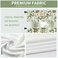 thumbnail image 3 of Green Leaf Curtain for Kitchen Bathroom Elegant Golden Floral Rod Pocket Window Tier Curtains Valance Set 3 Pcs Plant Printed Short Curtains 54 x 18 inches + 27 x 36 inches *2, 3 of 6