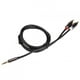 thumbnail image 2 of Cable adaptador de cable de audio estéreo macho a 2RCA macho auxiliar de 3,5 mm (negro), 2 of 5