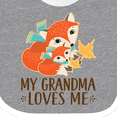 thumbnail image 4 of Inktastic Grandma Loves Me Woodland Fox Boys or Girls Baby Bib, 4 of 4