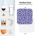 thumbnail image 6 of Pofeuu Daisies Flowers Print Coasters for Drinks, 4Pack PU Leather Coasters, Bar Drink Coasters for Tabletop Protection, Furniture from Damage-Square, 6 of 6