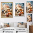 thumbnail image 4 of Designart "Starfish Sands in Orange and Blue I" Coastal Framed Wall Art - Coastal Orange Coastal Tropical Bedroom Framed Canvas Wall Art, 4 of 6